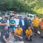 Mario Simonelli con i volontari di ERA